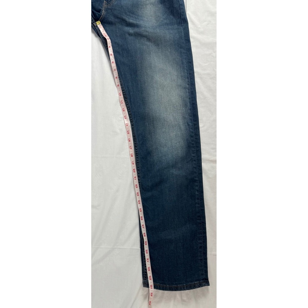 Levis 513 Slim Straight Jeans Mens 34x34 Blue Denim Stretch Medium Wash - Picture 14 of 16